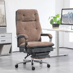 Coffee Velvet Office Recliner Chair – Padded, Swivel, for 1 Person