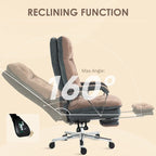 Coffee Velvet Office Recliner Chair – Padded, Swivel, for 1 Person