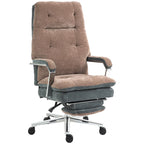 Coffee Velvet Office Recliner Chair – Padded, Swivel, for 1 Person
