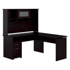 60W 3-position L-shaped Sit to Stand Desk with Hutch by Bush Furniture