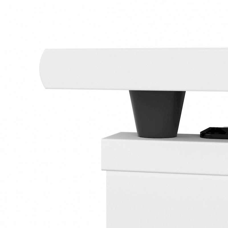 60W 3-position L-shaped Sit to Stand Desk with Hutch by Bush Furniture