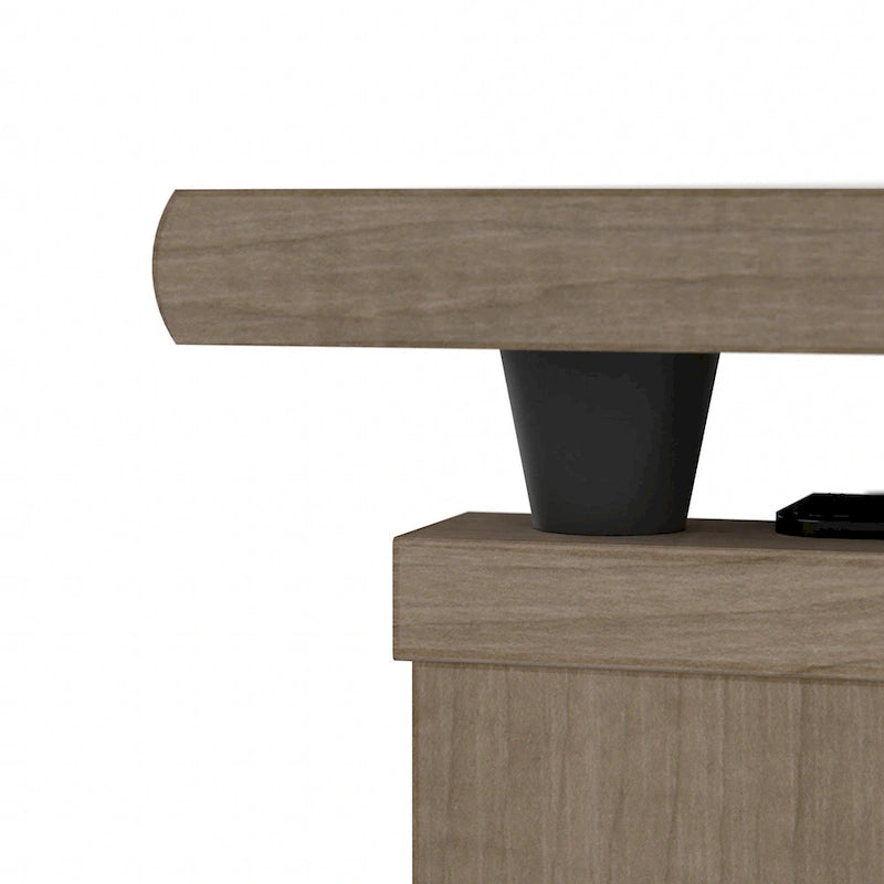 60W 3-position L-shaped Sit to Stand Desk with Hutch by Bush Furniture