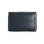 Dark Brown / Dark Blue Leather Ottoman – Single Seat
