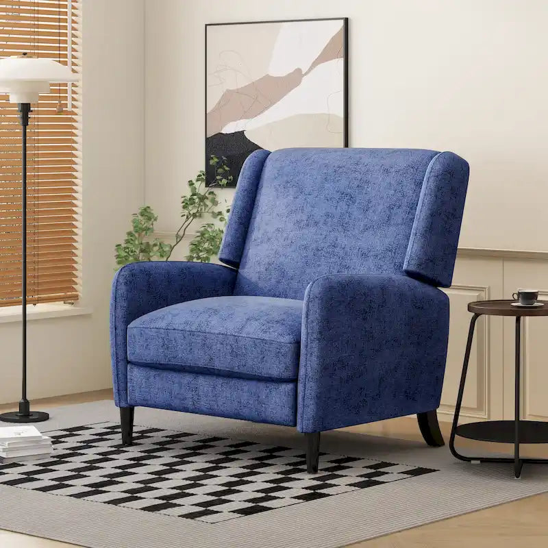 Roomfitters Oversized Textured Fabric Pushback Recliner, Cozy Recliner for Living Room