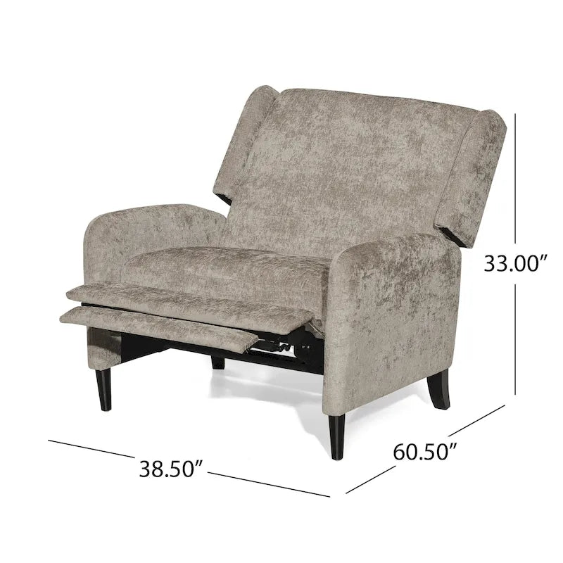 Roomfitters Oversized Textured Fabric Pushback Recliner, Cozy Recliner for Living Room