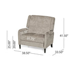 Roomfitters Oversized Textured Fabric Pushback Recliner, Cozy Recliner for Living Room