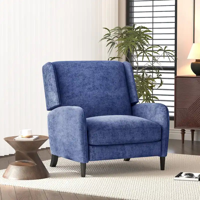 Roomfitters Oversized Textured Fabric Pushback Recliner, Cozy Recliner for Living Room