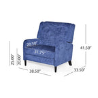 Roomfitters Oversized Textured Fabric Pushback Recliner, Cozy Recliner for Living Room
