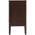 Roomfitters Adjustable Shelf Storage Sideboard with Retro Metal Handles and Pinewood Legs for Living Room, Study