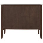 Roomfitters Adjustable Shelf Storage Sideboard with Retro Metal Handles and Pinewood Legs for Living Room, Study
