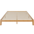 Queen Size Wood Platform Bed, Headboard-Free, Supports 2 People