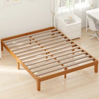 Queen Size Wood Platform Bed, Headboard-Free, Supports 2 People