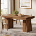 Brown/Light Brown/Grey/Black Rectangular Dining Table, Seats 4–6