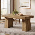 Brown/Light Brown/Grey/Black Rectangular Dining Table, Seats 4–6