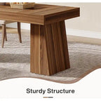 Brown/Light Brown/Grey/Black Rectangular Dining Table, Seats 4–6