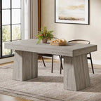 Brown/Light Brown/Grey/Black Rectangular Dining Table, Seats 4–6
