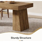 Brown/Light Brown/Grey/Black Rectangular Dining Table, Seats 4–6