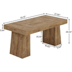 Brown/Light Brown/Grey/Black Rectangular Dining Table, Seats 4–6