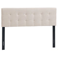 Gymax Full/Queen Size Headboard Linen Fabric Upholstered Button Tufted