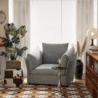 Green / Dark Grey Chenille Lounge Armchair – 1-Seater