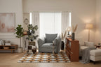 Oversized Chenille Lounge Armchair
