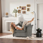 Green / Dark Grey Chenille Lounge Armchair – 1-Seater