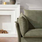 Green / Dark Grey Chenille Lounge Armchair – 1-Seater