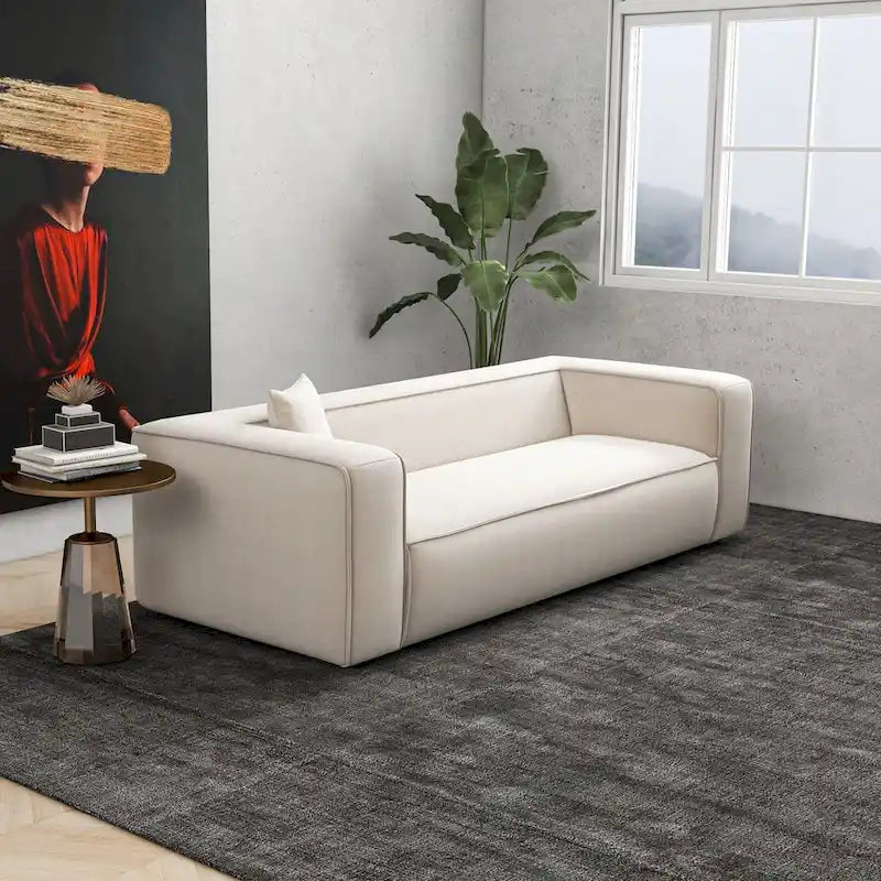 Belinda Mid Century Modern Furniture Style French Boucle Living Room Sofa