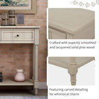 Retro Grey / Blue / Ivory / Espresso / Navy Console Table – 2 Drawers, Bottom Shelf, Seats 1