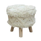 Roja Handcrafted Boho Fabric Stool by Christopher Knight Home