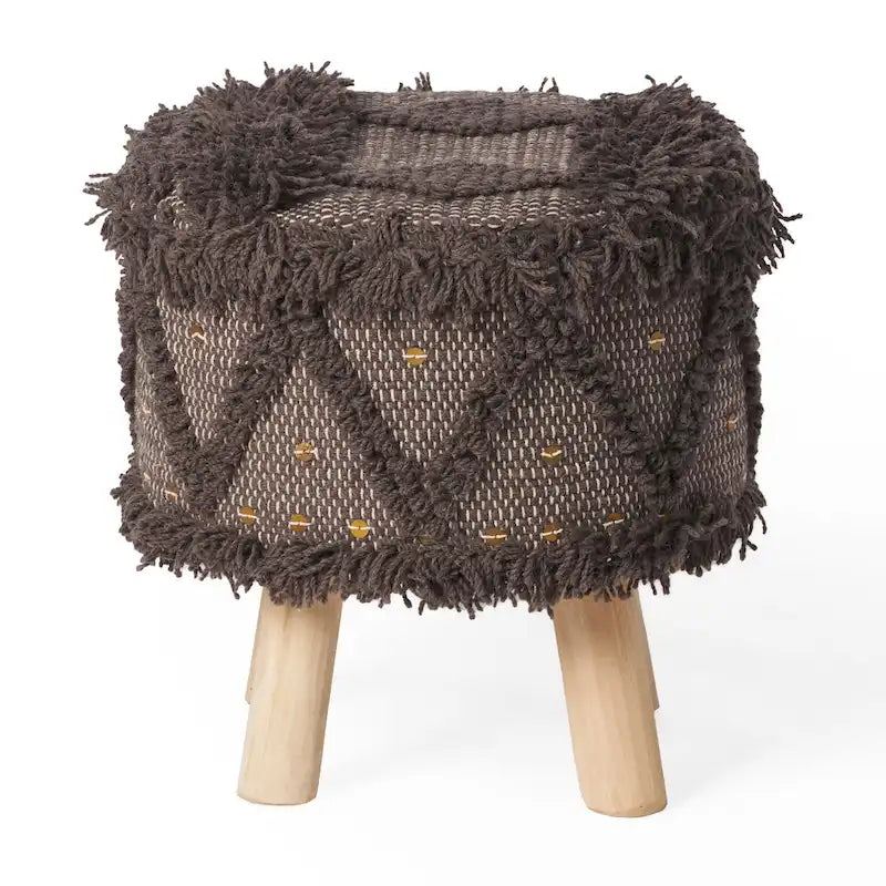 Roja Handcrafted Boho Fabric Stool by Christopher Knight Home