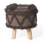 Roja Handcrafted Boho Fabric Stool by Christopher Knight Home
