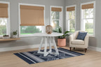 White Round Dining Table for 2–4, Acacia Wood Veneer