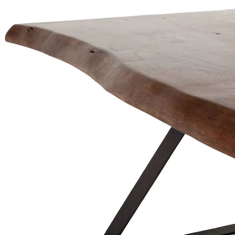Nottingham 106-Inch Acacia Wood Dining Table in Walnut Finish