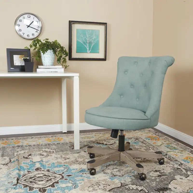 Mint / Orchid / Fog / Sky Tufted Armless Office Chair, Single