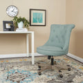 Mint / Orchid / Fog / Sky Tufted Armless Office Chair, Single