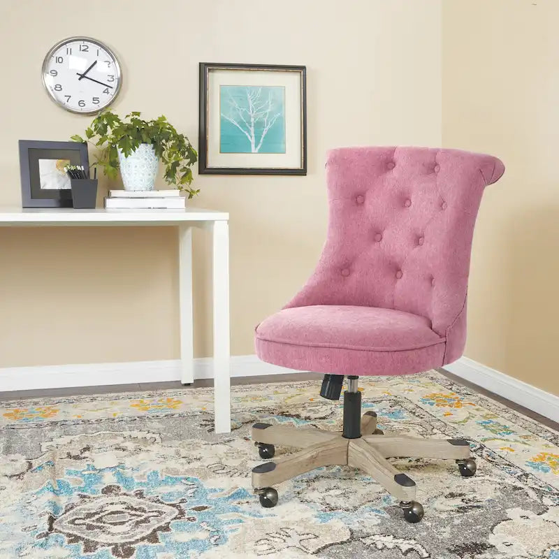 Mint / Orchid / Fog / Sky Tufted Armless Office Chair, Single