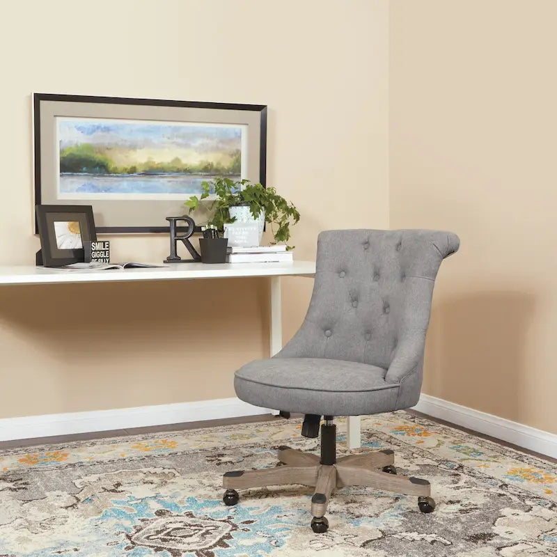 Mint / Orchid / Fog / Sky Tufted Armless Office Chair, Single