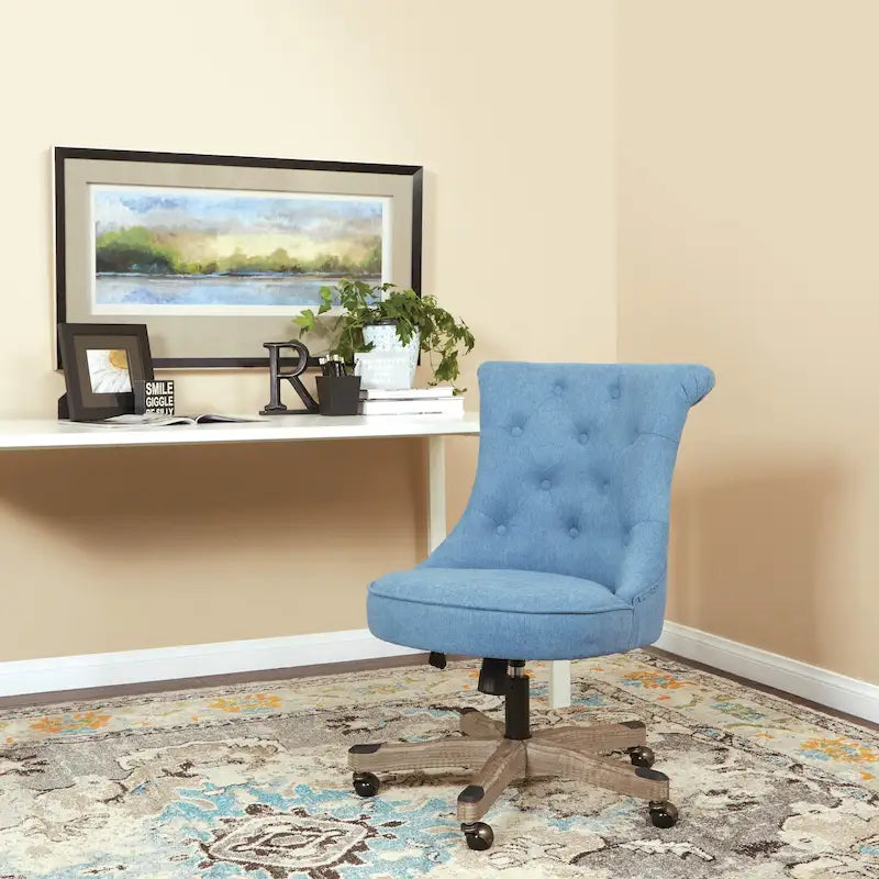 Mint / Orchid / Fog / Sky Tufted Armless Office Chair, Single