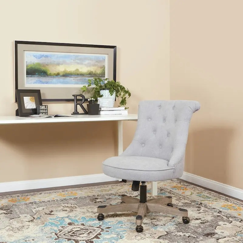 Mint / Orchid / Fog / Sky Tufted Armless Office Chair, Single