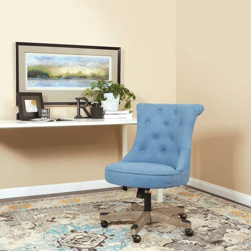 Mint / Orchid / Fog / Sky Tufted Armless Office Chair, Single