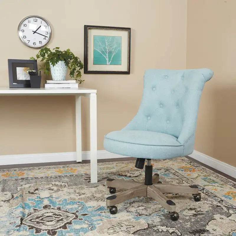Mint / Orchid / Fog / Sky Tufted Armless Office Chair, Single
