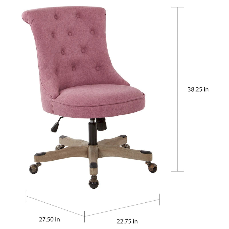Mint / Orchid / Fog / Sky Tufted Armless Office Chair, Single