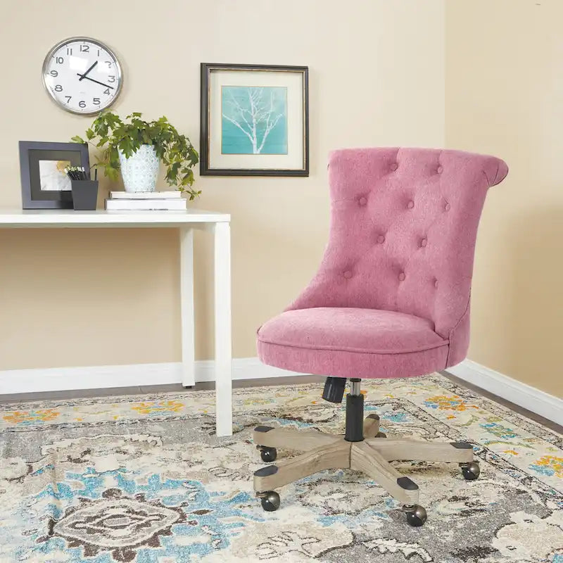 Mint / Orchid / Fog / Sky Tufted Armless Office Chair, Single