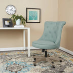 Mint / Orchid / Fog / Sky Tufted Armless Office Chair, Single