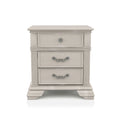 Antique White / Grey Traditional 2-Drawer Nightstand with USB Charger