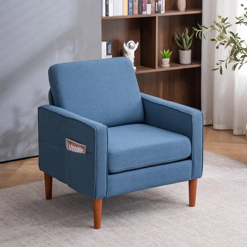Solid Wood Legs Nuclear Bomb II Single Seat Accent Chair