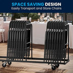 Metal Folding Chair, Set of 2 – Red / Black / Beige / Gray, Seats 2