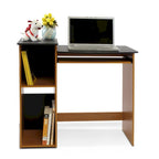 Light Cherry / French Oak Grey / Columbia Walnut & Black L-Shaped Computer Desk, 2-Person
