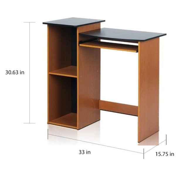 Light Cherry / French Oak Grey / Columbia Walnut & Black L-Shaped Computer Desk, 2-Person